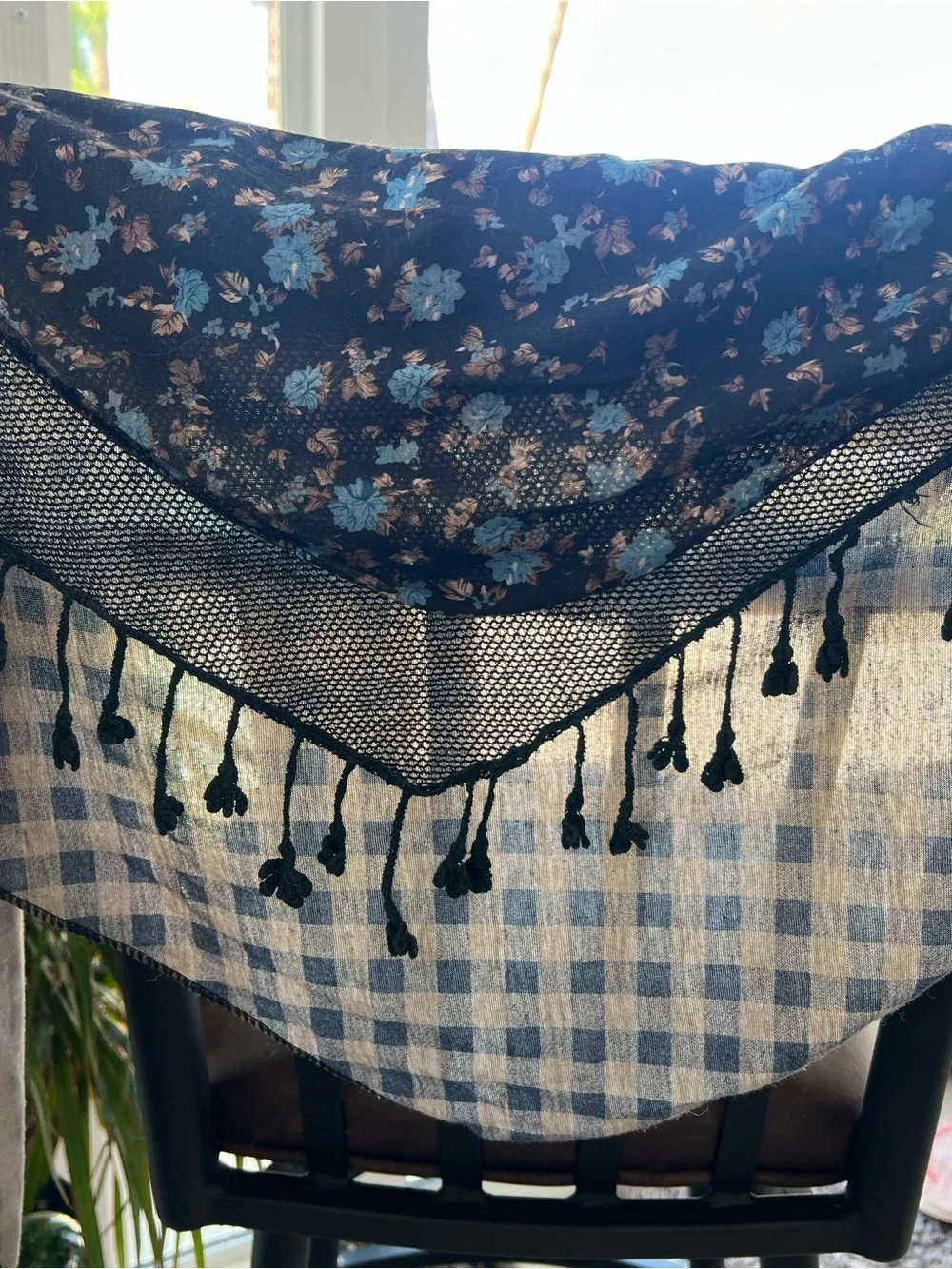 Eight scarves of various colors and styles